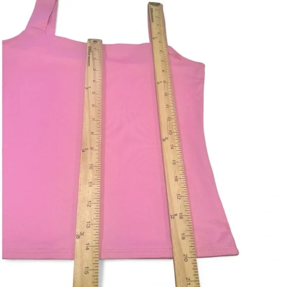 The Workshop Tank Top Bundle Size Large Pink And White Square Neckline Stretch - Picture 13 of 14